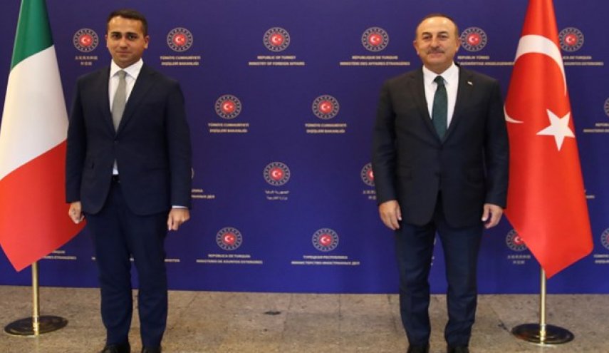 تأکید وزرای خارجه ترکیه و ایتالیا بر تحقق صلح در لیبی
