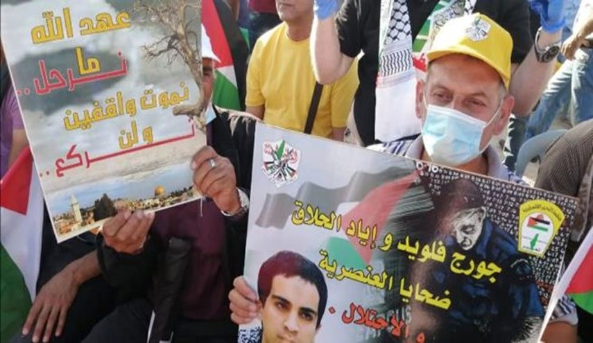 تظاهرات در کرانه باختری با مشارکت سفرای خارجی در اعتراض به طرح اشغال