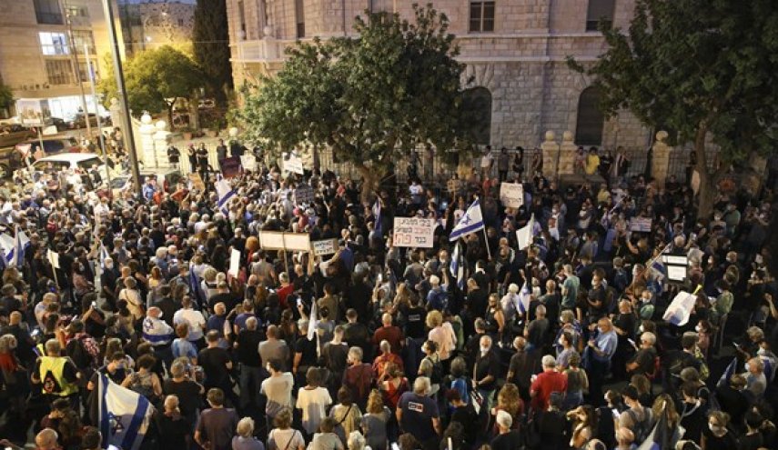 تظاهرات چند هزار نفری در قدس اشغالی علیه فساد نتانیاهو