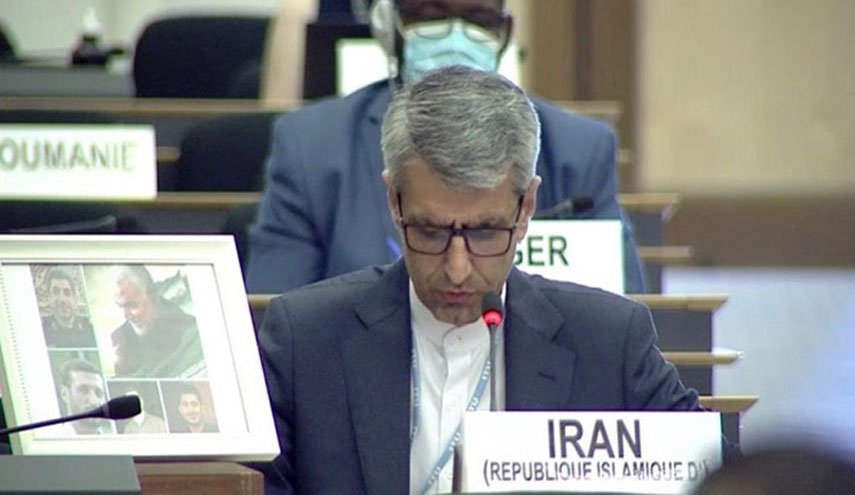 قاب عکس سردار شهید در شورای حقوق بشر سازمان ملل