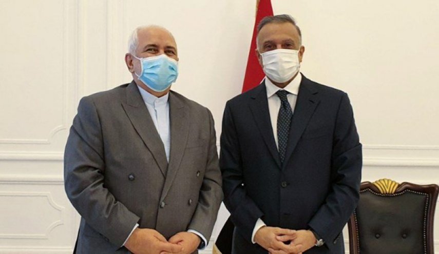 ظریف با مصطفی الکاظمی نخست‌وزیر عراق دیدار کرد
