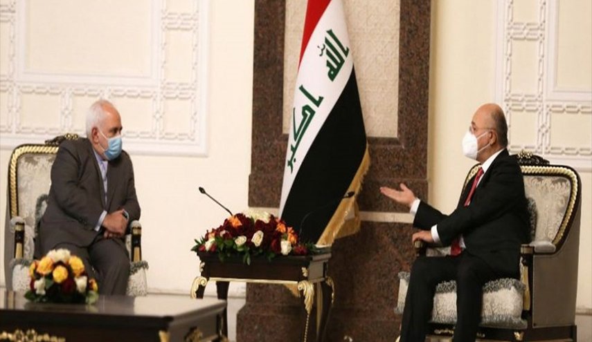 الرئاسة العراقية تكشف تفاصيل لقاء صالح وظريف