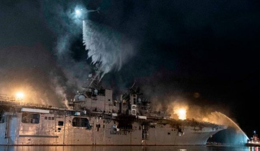 سی ان ان| عواقب سنگین آتش سوزی ناو آمریکایی بر ناوگان اقیانوسیه
