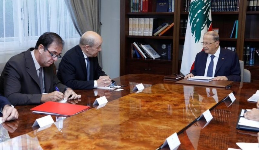 عون للودريان: لبنان يتطلع الى مساعدة فرنسا