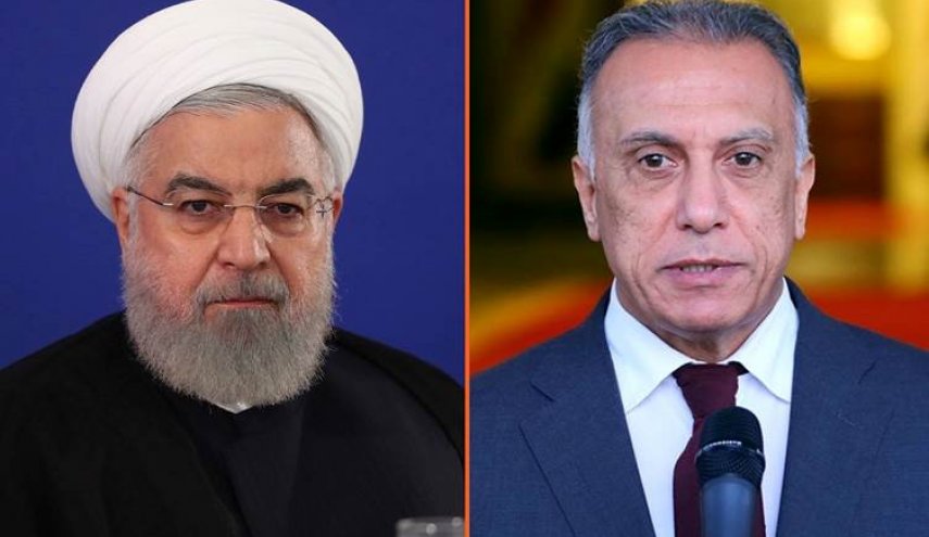 روحاني والكاظمي يؤكدان فتح افاق جديدة من التعاون بين البلدين