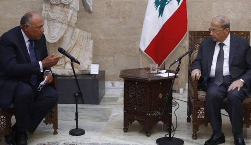 دیدار وزیر خارجه مصر با رئیس‌جمهور لبنان و تأکید بر حمایت از بیروت