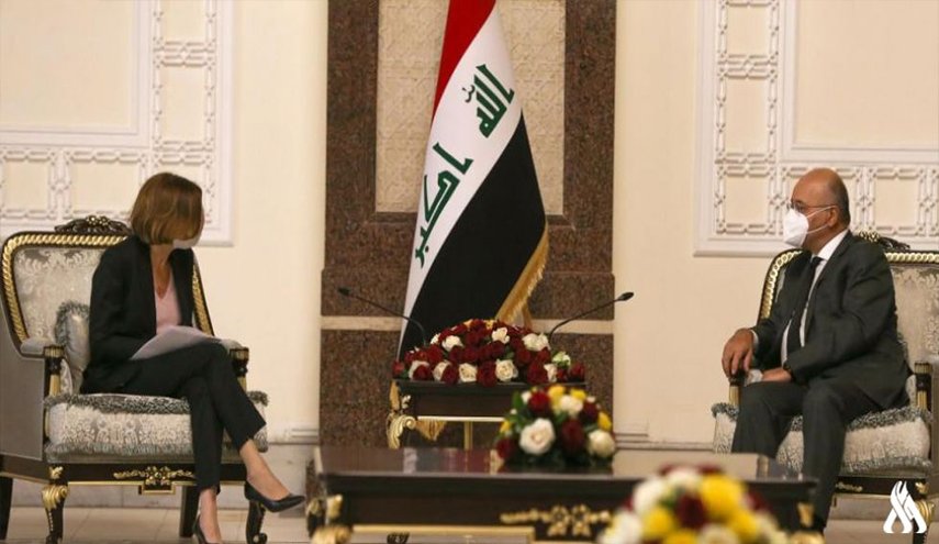 برهم صالح يؤكدلوزيرة جيوش فرنسا ضرورة دعم العراق لحماية سيادته