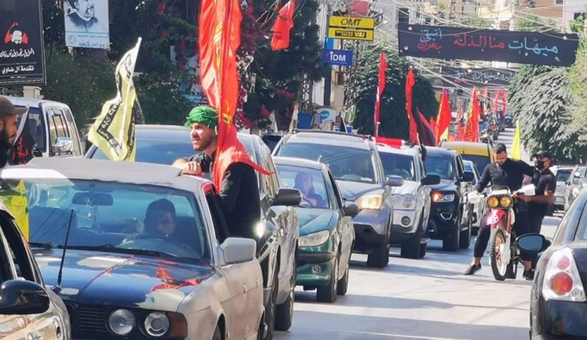راهپیمایی عاشورائی در مرزهای لبنان با فلسطین اشغالی + عکس