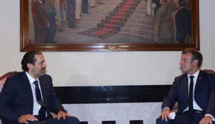 دیدار سعد الحریری و ماکرون در بیروت