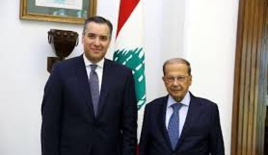 دیدار رئیس جمهور لبنان با مصطفی ادیب