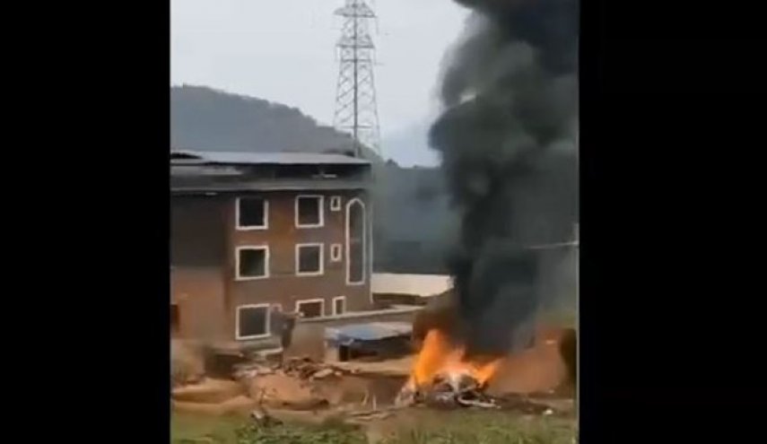 فیلم| اخبار تأیید نشده از سقوط یک جنگنده چینی

