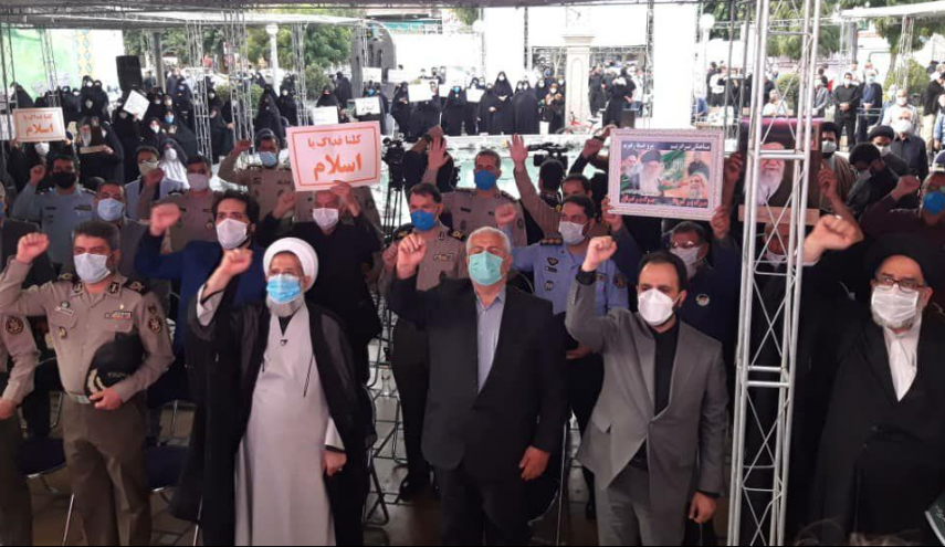 تجمع احتجاجي في طهران يدين الاساءة للنبي الاكرم (ص) 
