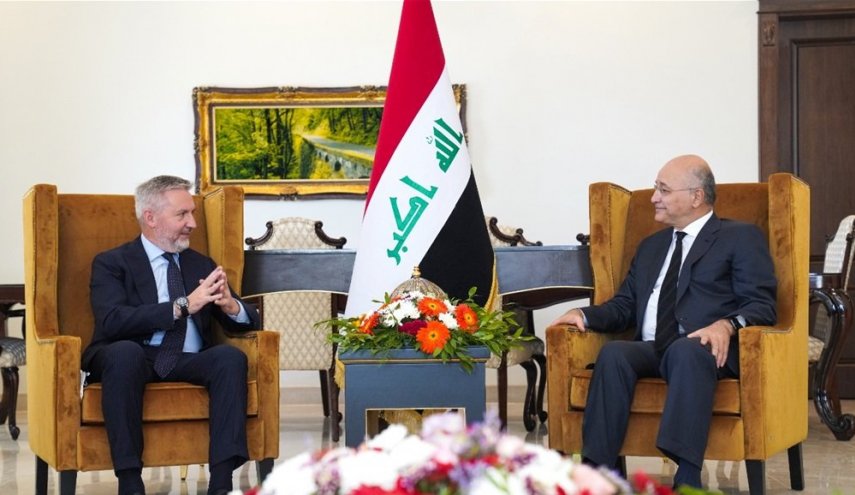 لقاء هام يجمع الرئيس العراقي ووزير الدفاع الايطالي