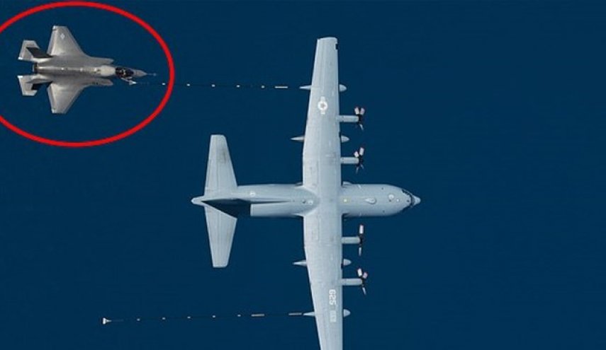 سقوط جنگنده «اف-۳۵» و هواپیمای سوخت‌گیری هرکولس در کالیفرنیا
