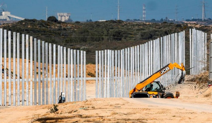 دیوار زیرزمینی صهیونیست ها در مرز غزه تکمیل شد