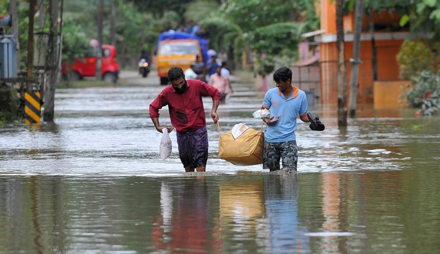 هطول امطار غزيرة تسبب بفيضانات في الهند