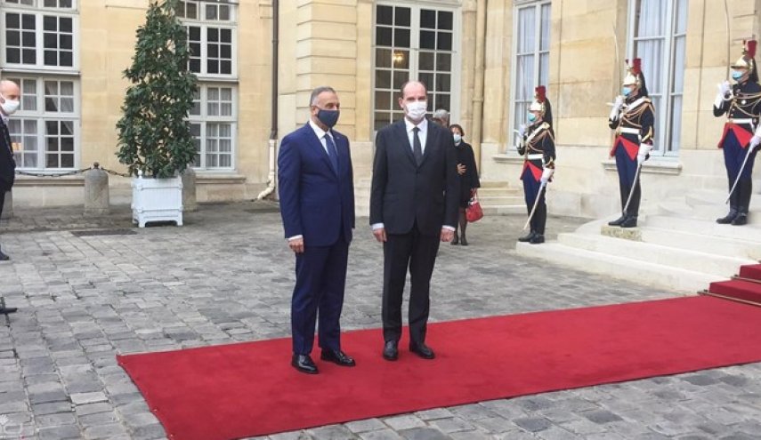 مصطفی الکاظمی با نخست‌وزیر فرانسه دیدار کرد