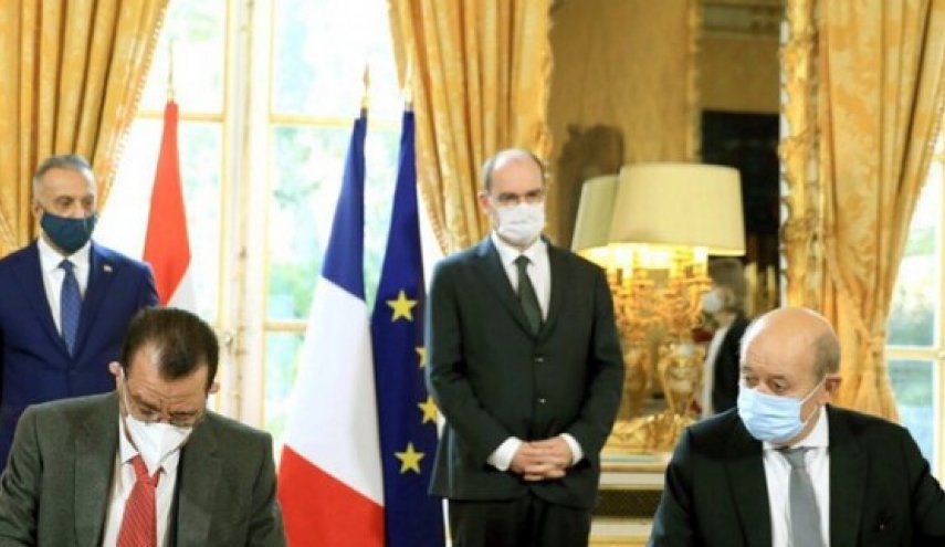 عراق و فرانسه سه یادداشت «اعلام حسن نیت» امضا کردند
