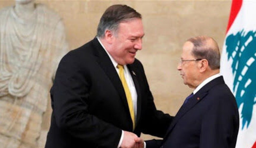 گفت‌و‌گوی تلفنی وزیر خارجه آمریکا با رئیس جمهور لبنان