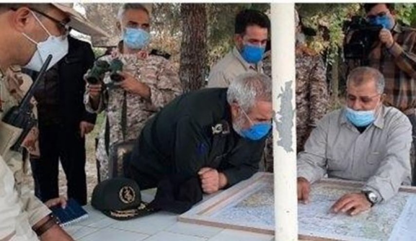 قائد القوة البرية للحرس الثوري يتفقد حدود ايران القريبة من قرة باغ