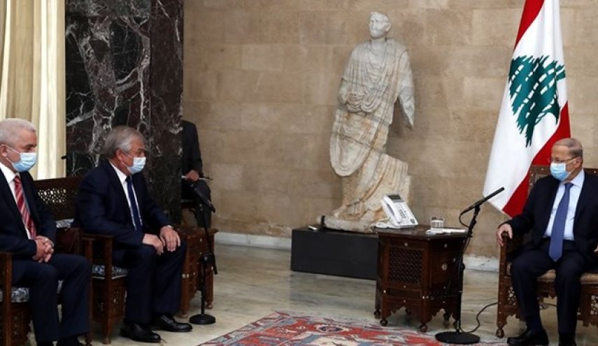 دیدار و رایزنی رئیس‌جمهور لبنان و فرستاده ویژه پوتین در امور سوریه