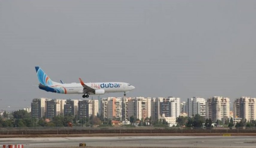 فرود اولین هواپیمای اماراتی در فرودگاه تل‌‌آویو + فیلم