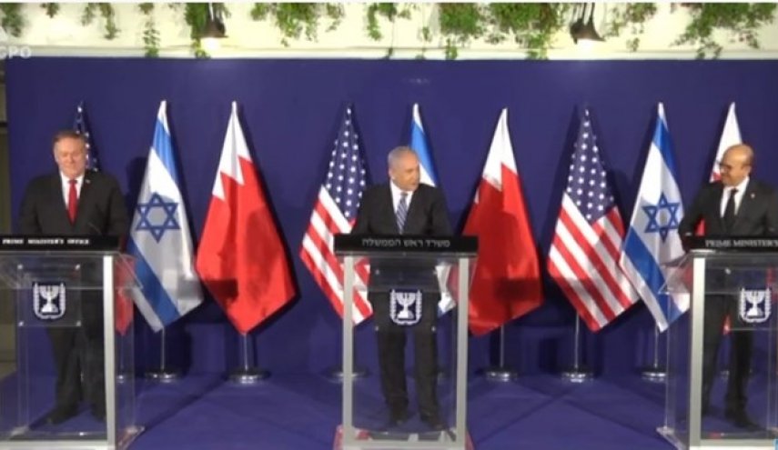 کنفرانس خبری مشترک نتانیاهو، الزیانی و پامپئو