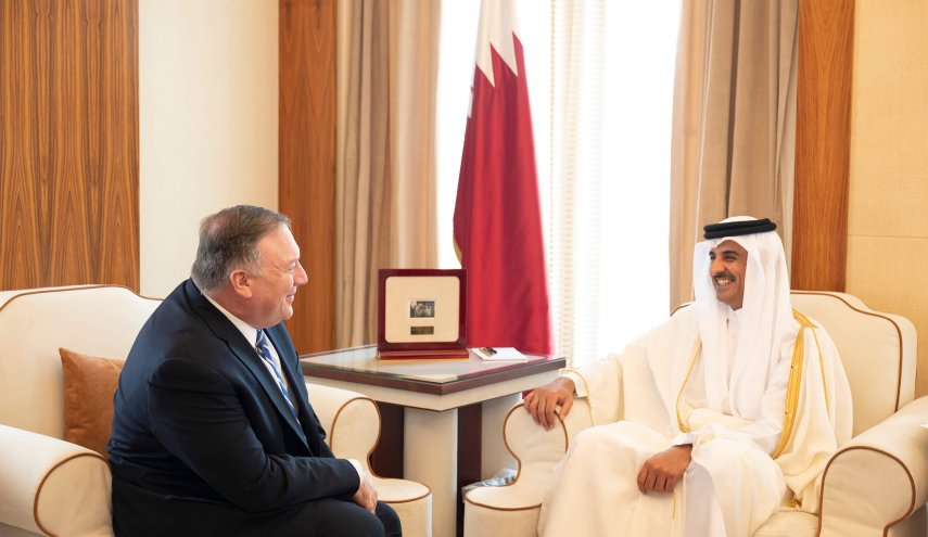 أمير قطر يستقبل بومبيو لبحث المستجدات الإقليمية