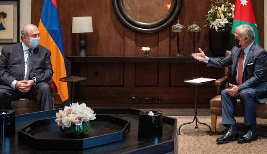 دیدار رئیس‌جمهور ارمنستان با شاه اردن
