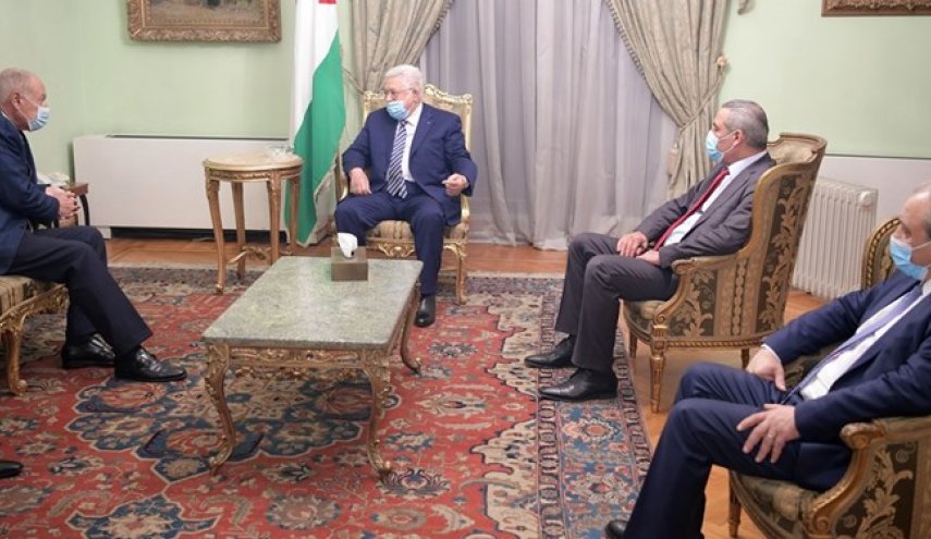 دیدار ابومازن با وزیر خارجه مصر و دبیرکل اتحادیه عرب
