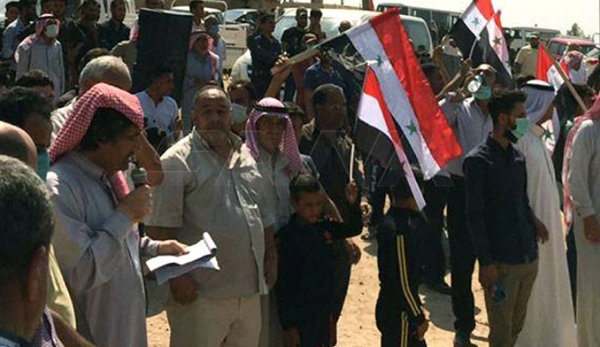 تظاهرات اهالی الحسکه در اعتراض به جنایت های قسد