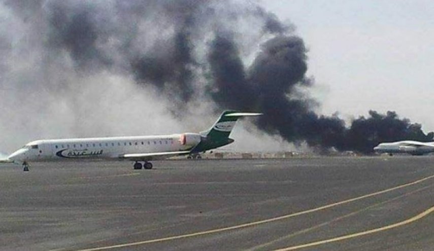 حمله هوایی ائتلاف سعودی به فرودگاه صنعاء