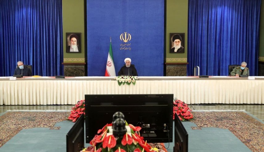 الرئيس روحاني :  لم تعد هناك اي مدينة في دائرة اللون الأحمر 