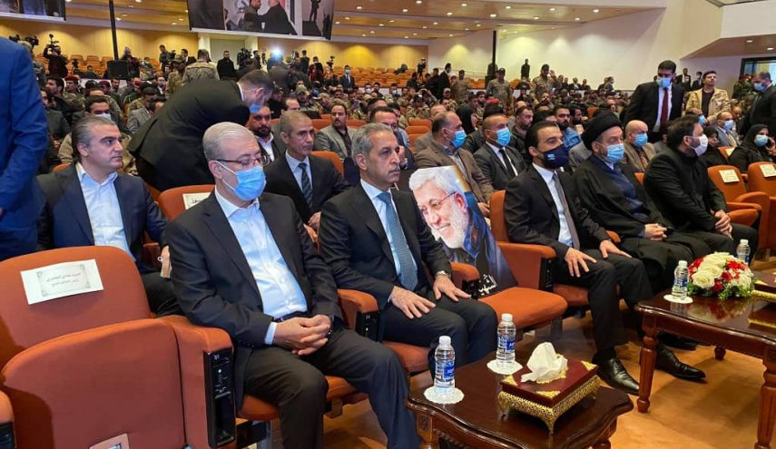مراسم یادبود شهیدان سلیمانی و المهندس در پارلمان عراق
