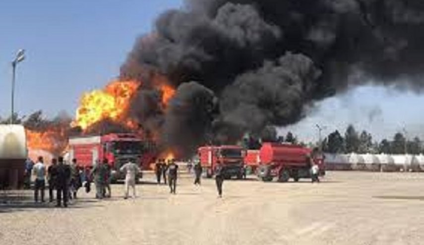 مصرع ثلاثة عمال واصابة اخرين باندلاع حريق في مصفاة نفطية في اربيل