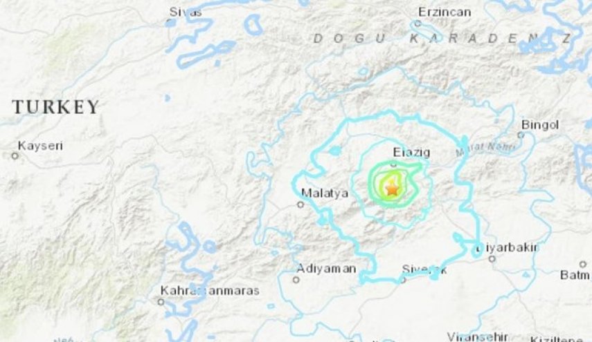 وقوع زمین‌لرزه ۵.۳ ریشتری در شرق ترکیه