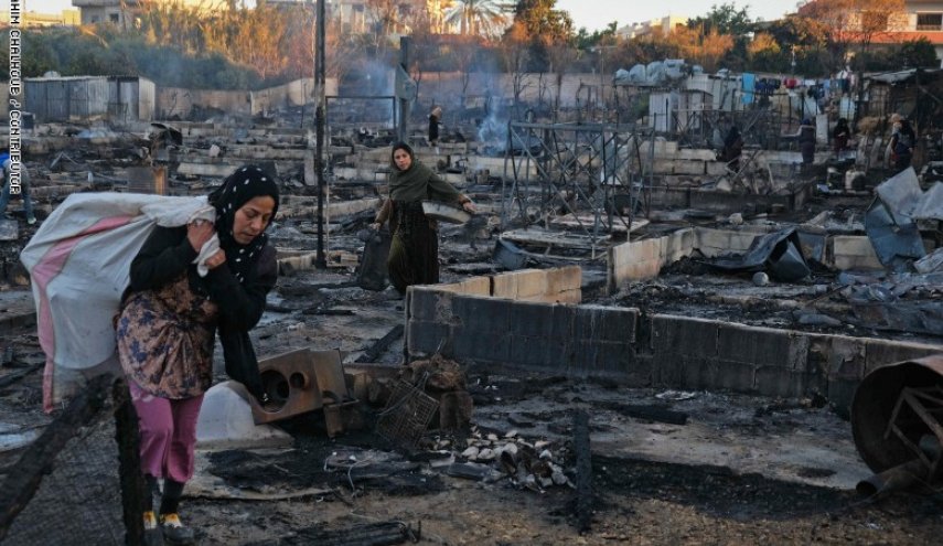 جهات لبنانية رسمية تستنكر وتدين  حادثة إحراق خيم النازحين السوريين 