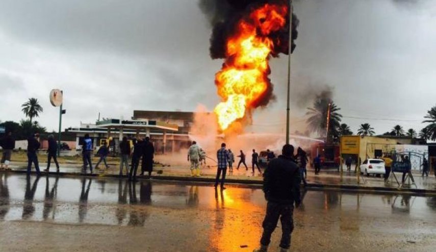  انفجار محطة وقود شرق العاصمة الليبية طرابلس