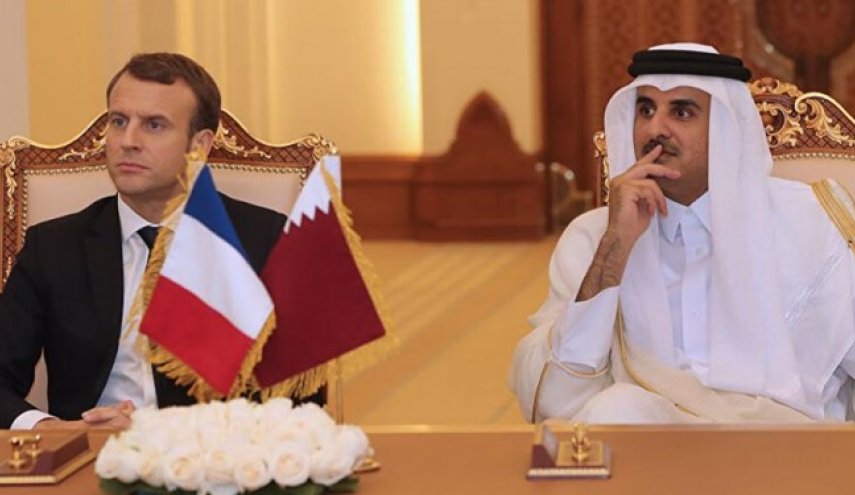 گفت‌وگوی تلفنی ماکرون و امیر قطر درباره تحولات بین‌المللی
