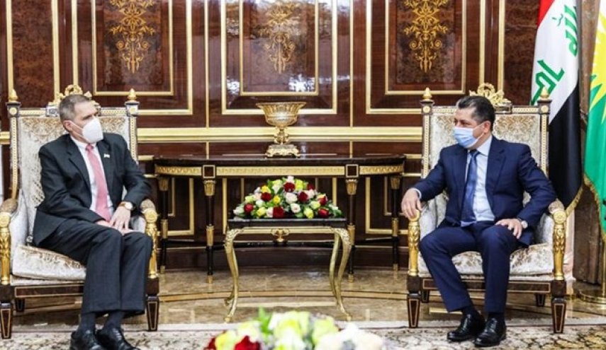 دیدار سفیر آمریکا در عراق با نخست‌وزیر اقلیم کردستان