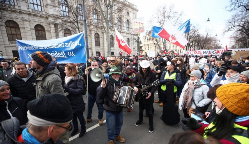 مظاهرات في النمسا ضد قيود كورونا
