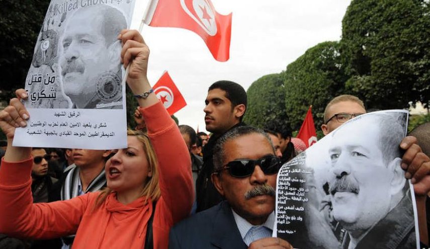 اعتراضات گسترده در تونس در سالروز ترور شکری بلعید