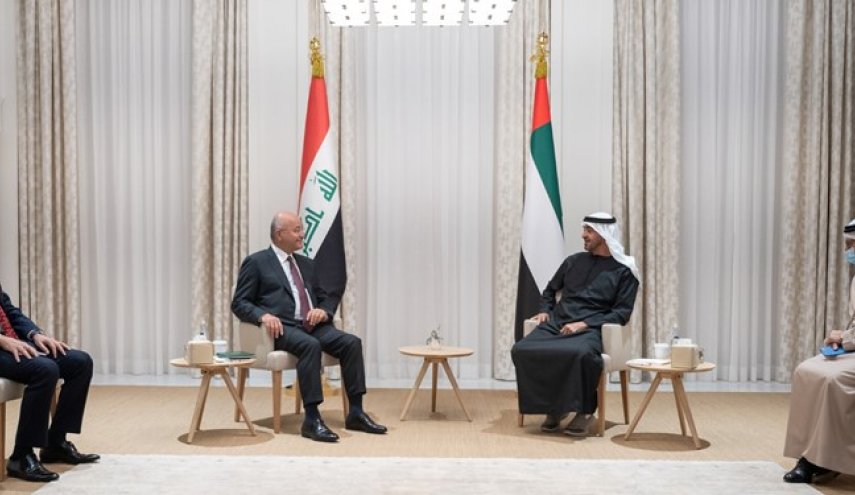 رئیس‌جمهور عراق و ولی‌عهد ابوظبی دیدار کردند
