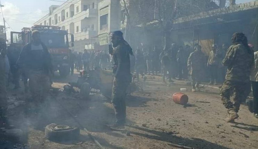 استشهاد واصابة 10سوريين بانفجار سيارة مفخخة في بلدة الراعي