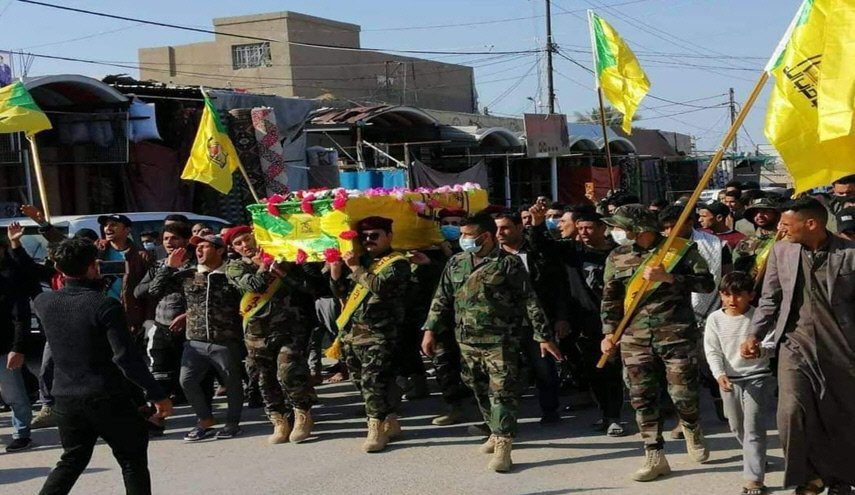 تشييع  احد شهداء كتائب حزب الله العراق 
