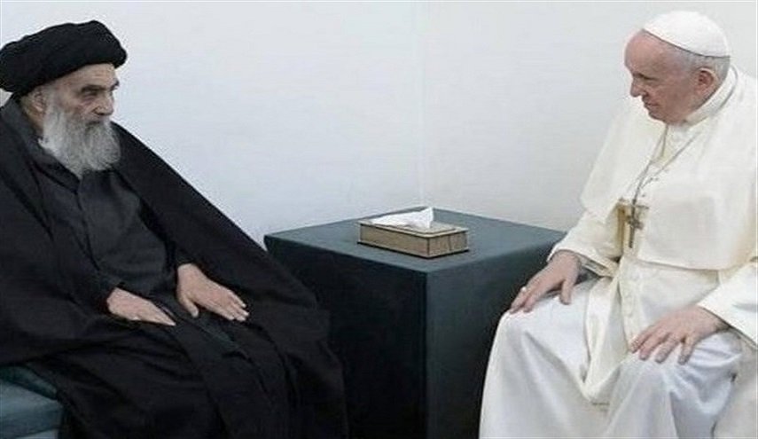 المواقف الحكيمة للسيد السيستاني اثناء زيارة البابا مبعث عز للاسلام