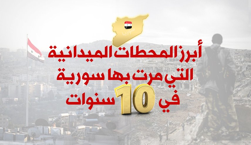 أبرز المحطات الميدانية التي مرت بها سورية في 10سنوات