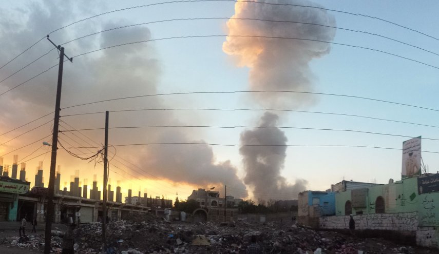راز انفجارهای حملات جنگنده های سعودی به جبل النهدین درجنوب یمن
