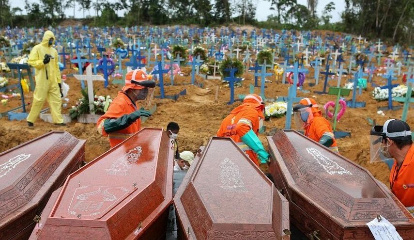 مرگ‌و میر کرونا در برزیل، فاجعه‌ای شبیه انفجار هسته‌ای