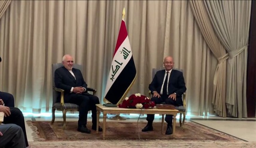 ظریف با رئیس جمهور عراق دیدار کرد